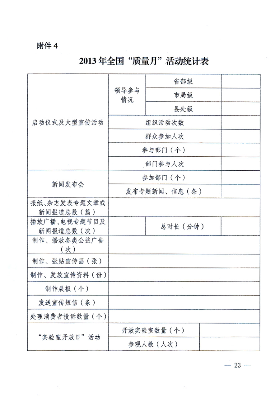 國家質(zhì)量監(jiān)督檢驗(yàn)檢疫總局、中共中央宣傳部等單位《關(guān)于開展2013年全國“質(zhì)量月”活動的通知》