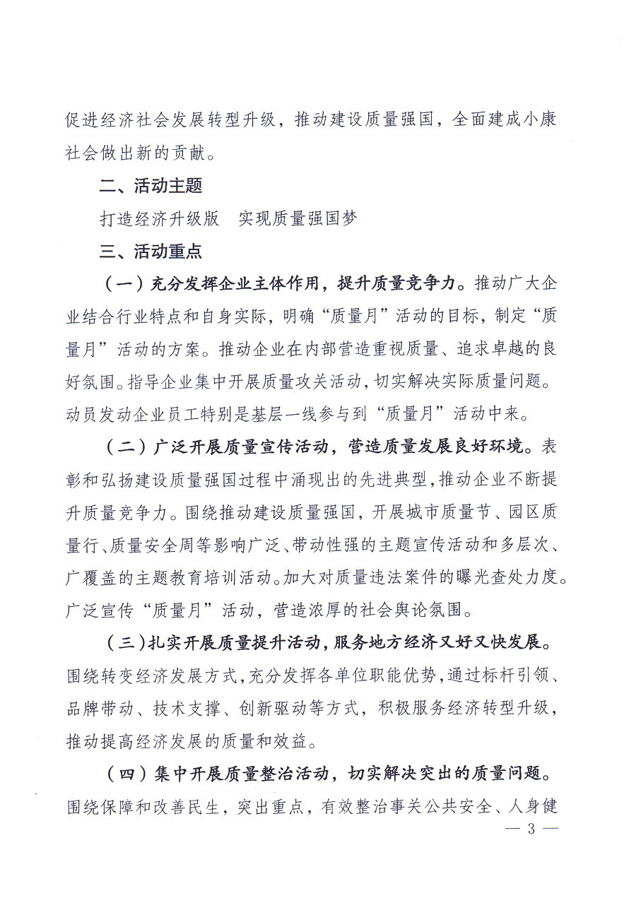 國家質(zhì)量監(jiān)督檢驗(yàn)檢疫總局、中共中央宣傳部等單位《關(guān)于開展2013年全國“質(zhì)量月”活動的通知》